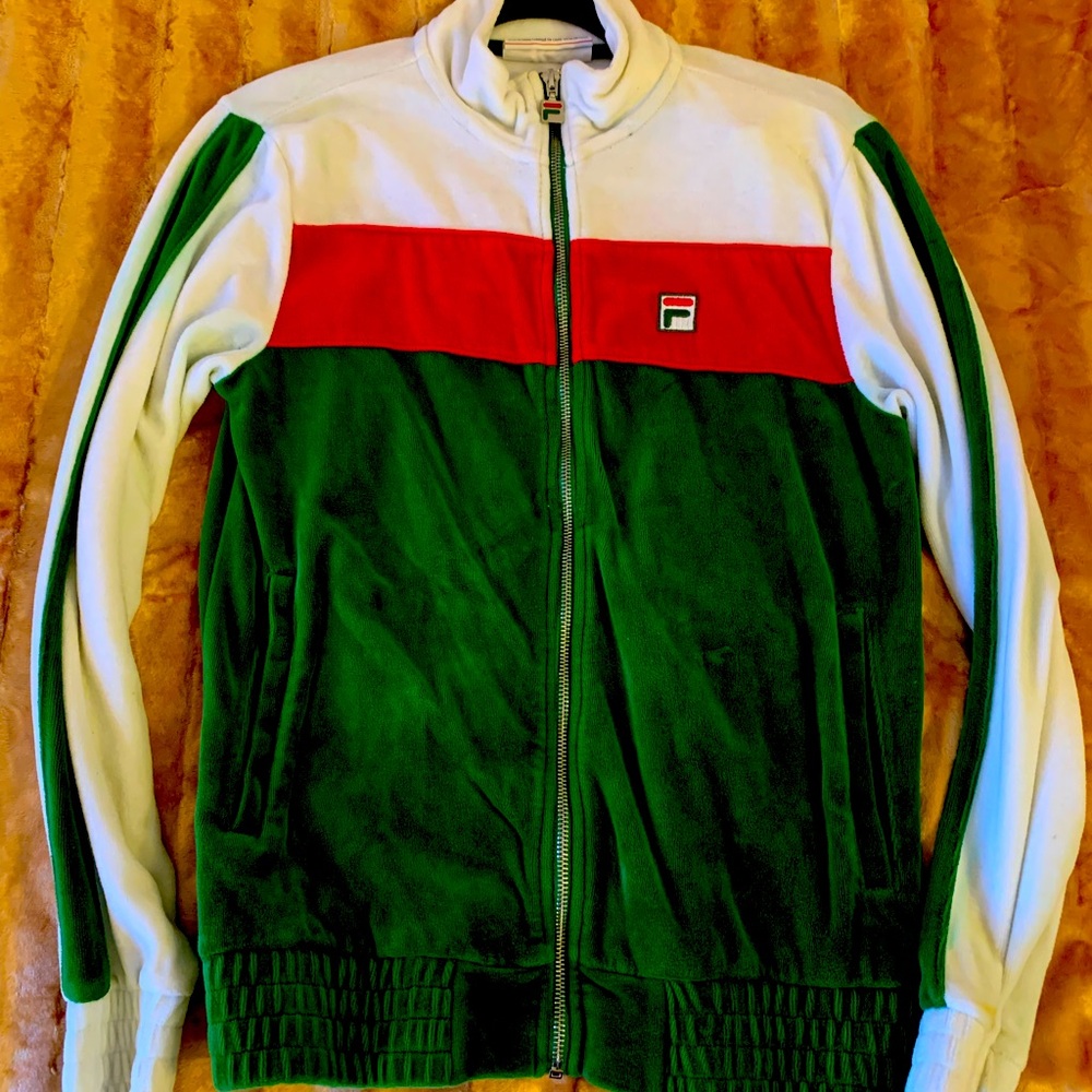 Fila Velour Jacket Italian Colors - Small - Men’s But Cool For Unisex